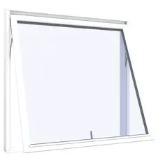 Topstyret vindue 1 fag 1 rude