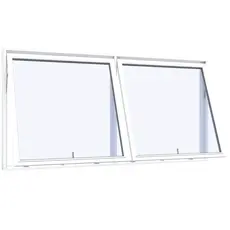 Topstyret vindue 2 fag 2 ruder
