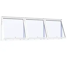 Topstyret vindue 3 fag 3 ruder