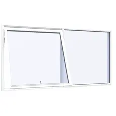 Fastkarm topstyret vindue 2 ruder opluk venstre