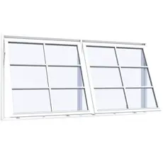 Topstyret vindue 2 fag 12 ruder 1