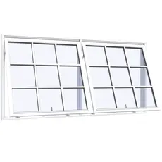 Topstyret vindue 2 fag 18 ruder 1