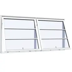 Topstyret vindue 2 fag 6 ruder 1