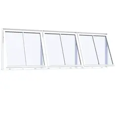 Topstyret vindue 3 fag 6 ruder 2x1 1