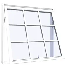 Topstyret vindue 9 ruder 3x3 1