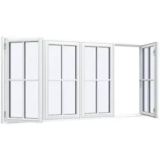 Bondehusvindue 4 fag 16 ruder Krydssprosser