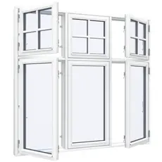 Dannebrog window3 bays 15 panes