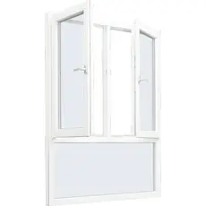 Dreje Kip og fastkarm vindue2 fag fastkarm nederst