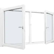 Turn-tilt window 2 bays 2 panes