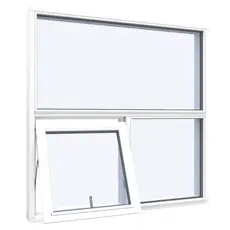 Fastkarm topstyret vindue 3 ruder vandret opluk nederst venstre