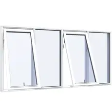 Fastkarm topstyret vindue4 fag 4 ruder opluk fast opluk fast