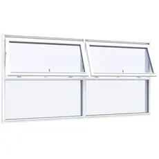 Fastkarm topstyret vindue4 ruder opluk oeverst