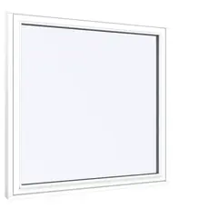 Fastkarm vindue 1 rude med ramme