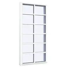 Fastkarm vindue 12 ruder 2x6 1