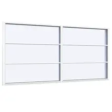 Fastkarm vindue 2 fag 6 ruder