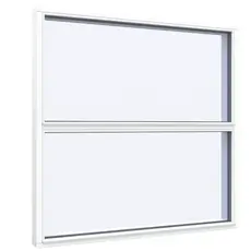 Fastkarm vindue 2 ruder med post