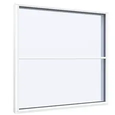 Fastkarm vindue 2 ruder vandret sprosse