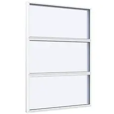 Fastkarm vindue 3 ruder med poste