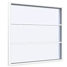 Fixed frame window 3 panes horizontal bars