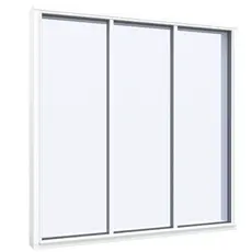 Fixed frame window 3 panes