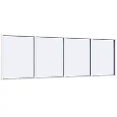 Fastkarm vindue 4 fag 4 ruder