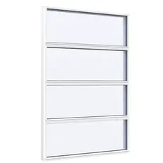 Fixed frame window 4 panes with transom