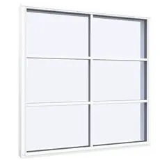 Fastkarm vindue 6 ruder 2x3 1