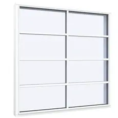 Fastkarm vindue 8 ruder 2x4 1