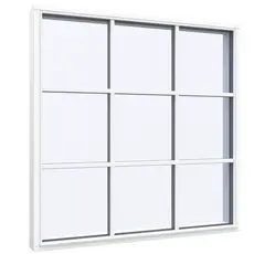 Fastkarmsvindue 9 ruder 3x3 1