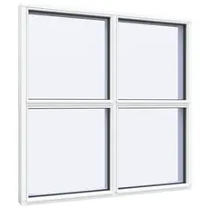 Fixed frame window2x2 panes with transom