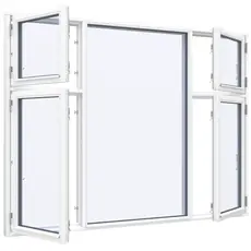 Frederiksbergvindue3 fag 5 ruder med fast karm