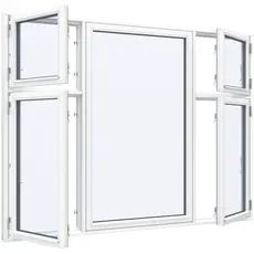 Frederiksbergvindue3 fag 5 ruder med fast ramme