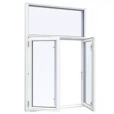 Sidehaengt fastkarm vindue 2 fag fast karm i top