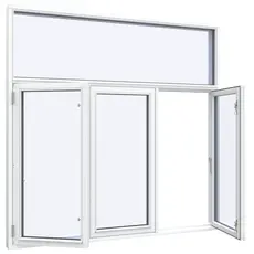 Sidehaengt fastkarm vindue 3 fag fast karm i top