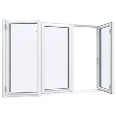 Sidehaengt vindue 3 fag 3 ruder