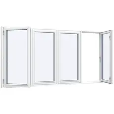 Sidehaengt vindue 4 fag 4 ruder