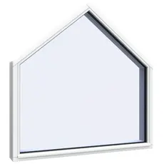 Skraa fastkarm vindue model 10Femkant