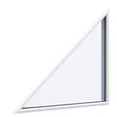 Skraa fastkarm vindue model 2Retvinklet trekant set udefra