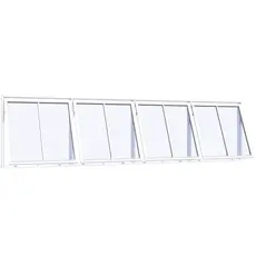 Topstyret vindue 4 fag 8 ruder 2x1 1