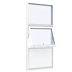 Udestueelement 1 fyldning 2 ruder opluk midt